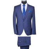 Baggi Erkek Slim Fit Düz Yelekli Takım Elbise