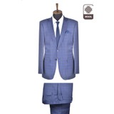 Baggi Erkek Regular Fit Ekose Takım Elbise