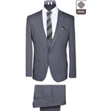 Baggi Erkek Comfort Slim Fit Desenli Yelekli Takım Elbise