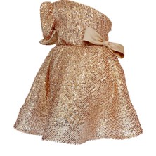 Zühre Balaban Gold Shine Dress Kız Çocuk Abiye Elbise Zb Kids