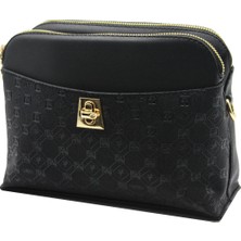 Nas 933 Polo Desen Kadın Çapraz Çanta Kadın Çanta Siyah