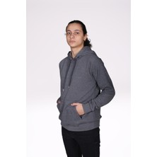 Maccali Antrasit Erkek Kapüşonlu Sweatshirt  - Maccalinantrasit