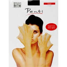 Penti Maxi Siyah Süper 15 Külotlu Çorap 6'Lı