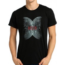 Bant Moon Siyah Erkek T-Shirt Tişört
