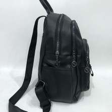 Nas  Nas Bag N-939 Yıkama Deri Sırt Siyah Sırt Çantası