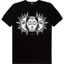 Rock&Roll Ay Güneş Siyah Kısa Kollu Erkek Tişört