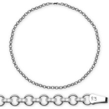 Gül Endam 925 Ayar 50 cm 130 Mikron Doç Gümüş Erkek Zincir Kolye