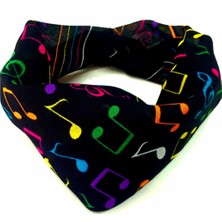 Krml Renkli Müzik Notalı Kare Bandana