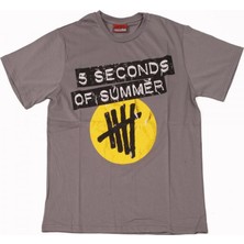 Bunlardan İstiyorum 5 Seconds Of Summer No:1 Tişört Gri
