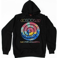 Bunlardan İstiyorum Coldplay Hoodie Kapüşonlu Sweatshirt Siyah
