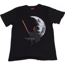 Bunlardan İstiyorum Darth Vader Dreamworks Parody Tişört Siyah
