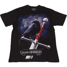 Bunlardan İstiyorum Game Of Thrones The Crow Tişört Siyah