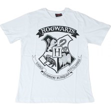Bunlardan İstiyorum Harry Potter Hogwarts Tişört Beyaz