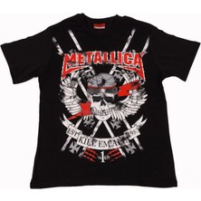 Bunlardan İstiyorum Metallica Kill Em All No:2 Tişört Siyah