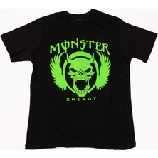 Bunlardan İstiyorum Monster Energy No:6 Tişört Siyah