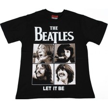 Bunlardan İstiyorum The Beatles Let It Be Tişört Siyah