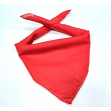 Krml Düz Renk Kırmızı Kare Bandana