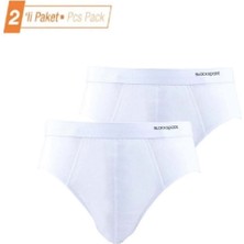 Loose Fit 2'li Beyaz Slip 9625