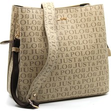 Just Polo Vizon Kadın Baskı Desenli El ve Omuz Çantası Jp2117