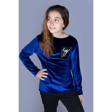 Toontoy Kız Çocuk Göğsü İncili T-Shirt