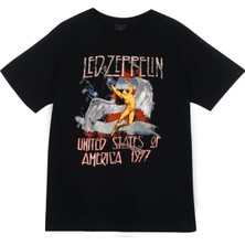 Stonedfame Led Zeppelin Baskılı T-Shirt