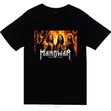 Stonedfame Manowar Baskılı T-Shirt