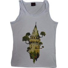 Stonedfame Galata Baskılı Sıfır Kol T-Shirt