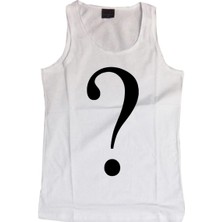 Stonedfame Soru İşareti Baskılı Sıfır Kol T-Shirt