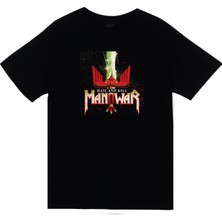 Stonedfame Manowar Baskılı T-Shirt