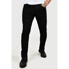 DeepSEA Siyah Slim Fit Likralı Kot Pantolon Esnek Jeans Erkek Kot Pantolon 2100441