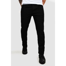 DeepSEA Siyah Slim Fit Likralı Kot Pantolon Esnek Jeans Erkek Kot Pantolon 2100441