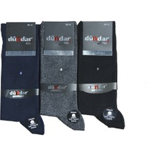 Dündar Erkek Fantezi Lycra Desenli Çorap Karışık Renk 3'lü