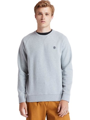 Tımberland Gri Ls Exeter River Basic Brushed Back Crew Erkek Sweatshirt TB0A2BNK0521