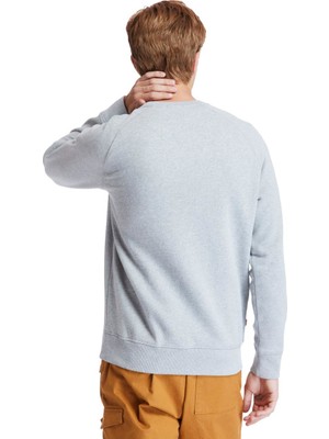 Tımberland Gri Ls Exeter River Basic Brushed Back Crew Erkek Sweatshirt TB0A2BNK0521