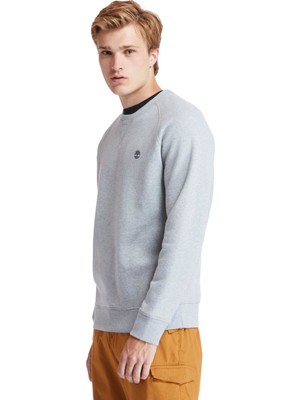 Tımberland Gri Ls Exeter River Basic Brushed Back Crew Erkek Sweatshirt TB0A2BNK0521