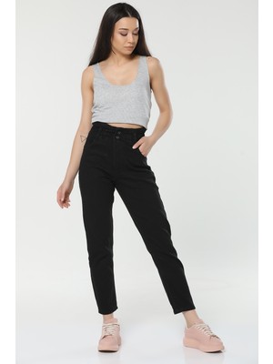 Çiçek Butik Mom Jeans Kadın Kot Pantolon