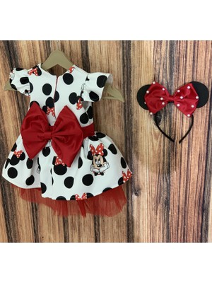 Ellussi Miki Mouse Kirmizi Kuşakli Elbise Kostüm