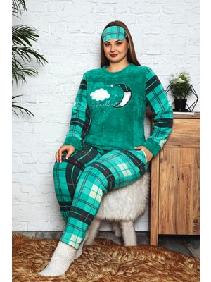 Nisanca Büyük Beden Peluş Polar Kadın Pijama Takımı