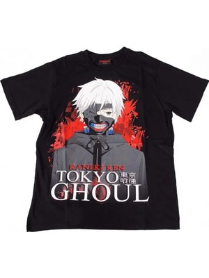 Bunlardan İstiyorum Tokyo Ghoul Kaneki Ken No:2  Tişört Siyah