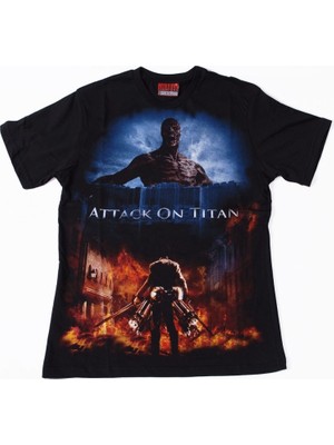 Bunlardan İstiyorum Attack On Titan No:1 Tişört Siyah