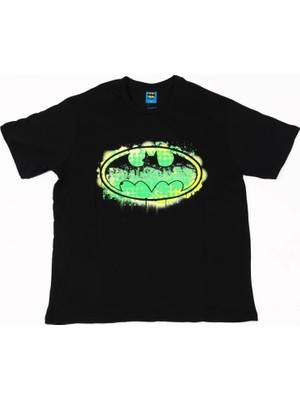 Bunlardan İstiyorum Batman Green Logo Tişört Siyah