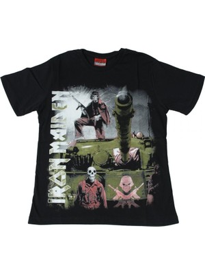 Bunlardan İstiyorum Iron Maiden Matter Of Life And Death Tişört Siyah