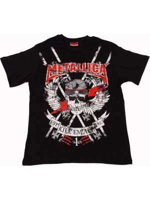 Bunlardan İstiyorum Metallica Kill Em All No:2 Tişört Siyah
