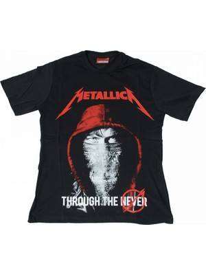 Bunlardan İstiyorum Metallica Through The Never Tişört Siyah