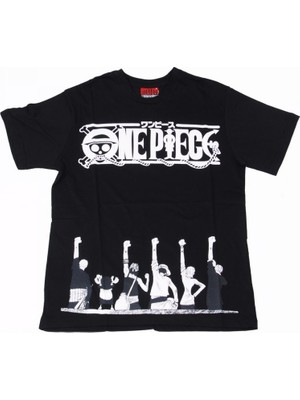 Bunlardan İstiyorum One Piece Raise Fist Tişört Siyah