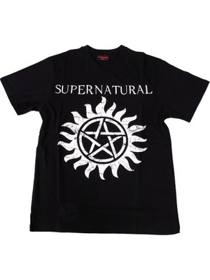 Bunlardan İstiyorum Supernatural No: 2 Tişört Siyah