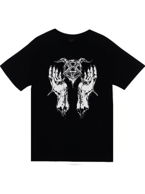 Stonedfame Pentagram Baskılı T-Shirt