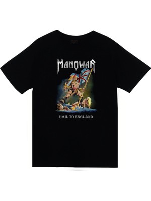 Stonedfame Manowar Baskılı T-Shirt