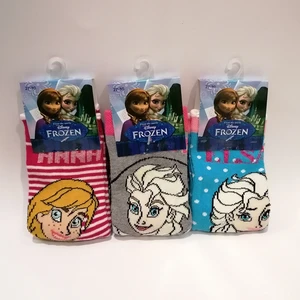 Frozen Fr 5755 Lisanslı Kız Çocuk Soket Çorap 3'lü