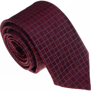 Exve Exclusive Bordo Mavi Kare Desen El Işi Italyan Kravat